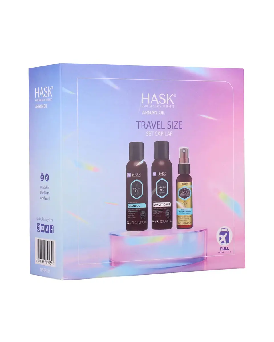 Set de Cuidado Capilar Argan Travel Size - HASK 4