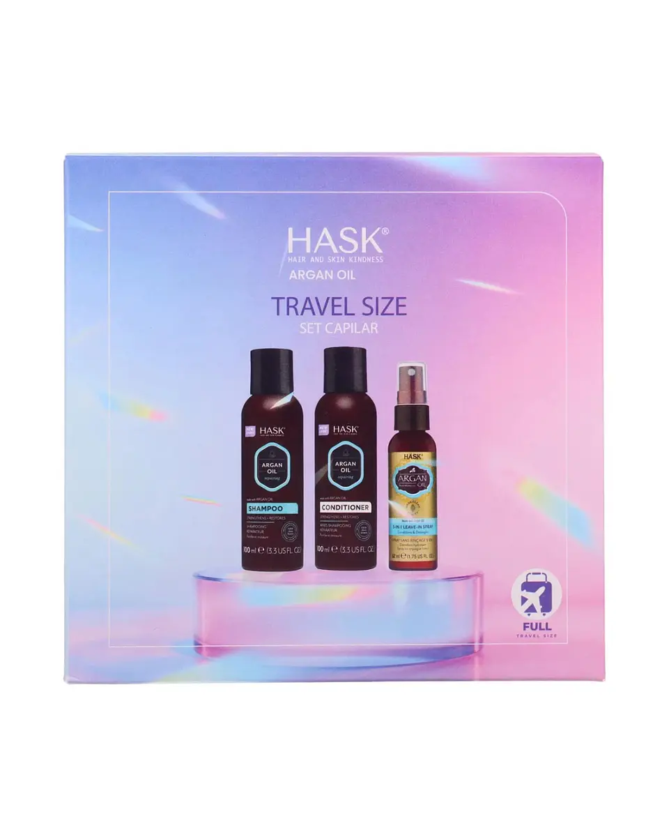 Set de Cuidado Capilar Argan Travel Size - HASK 3