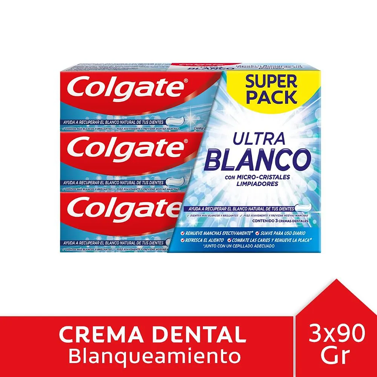 Colgate Pasta Dental Ultra Blanco Pack 3 x 90 g 1