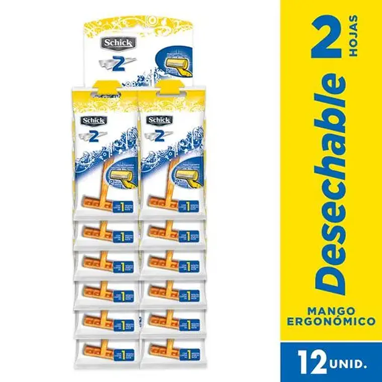 Tira Schick 2 Maquina de afeitar 12 unidades Edgewell 1