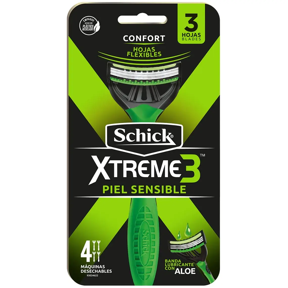 Máquina de afeitar Schick xtreme 3 piel sensible 4 unidades 1