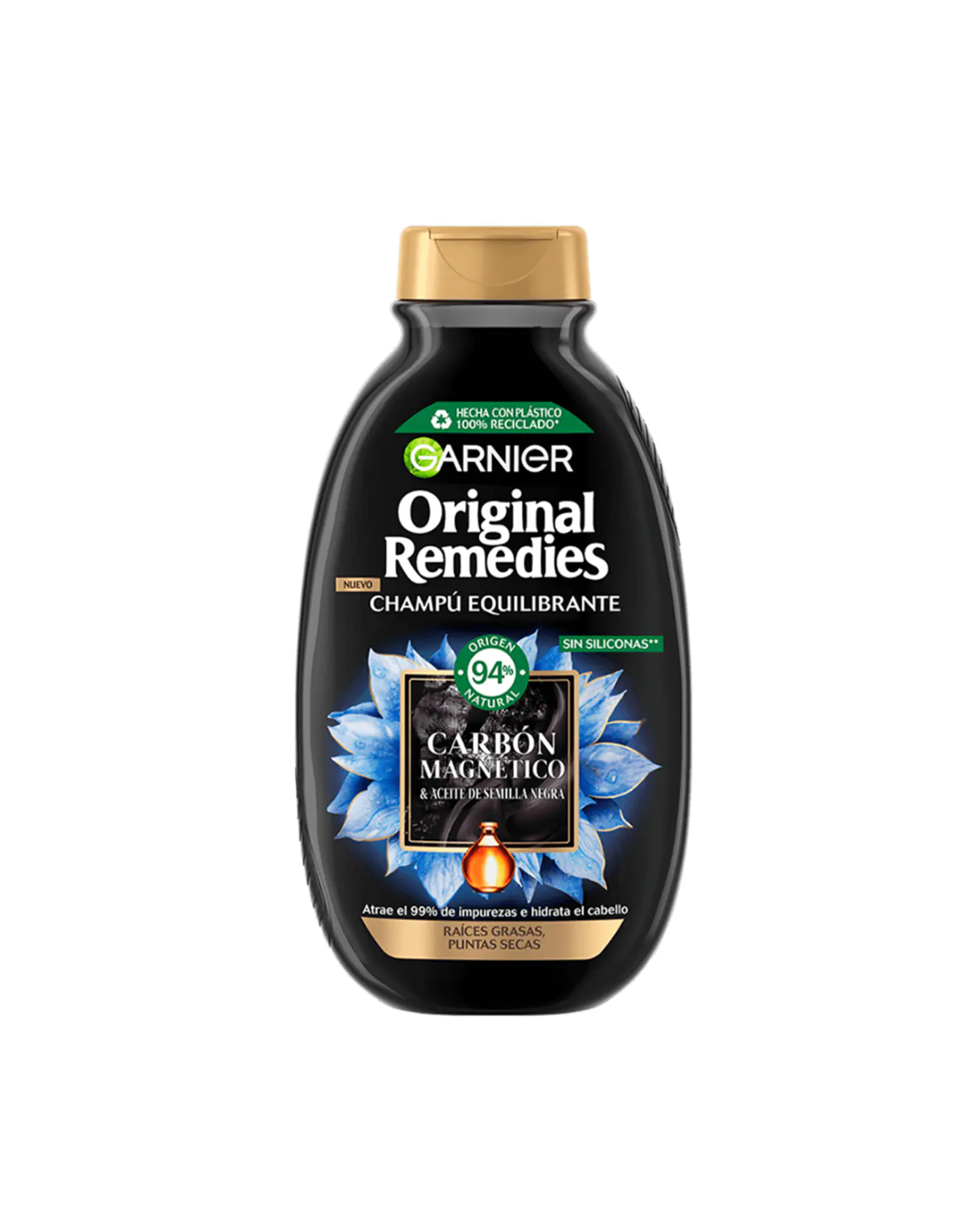 Shampoo Original Remedies Charcoal Carbón Magnético XCAJA ( 6 UNIDADES ) - GARNIER 2