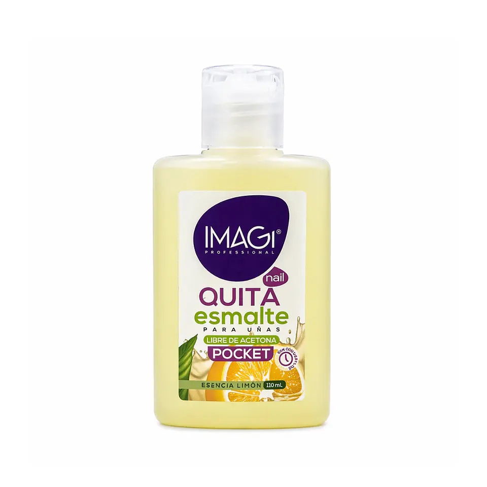 Quita Esmalte Para Uñas Libre de Acetona Pocket Limon 110 ML - IMAGI 1