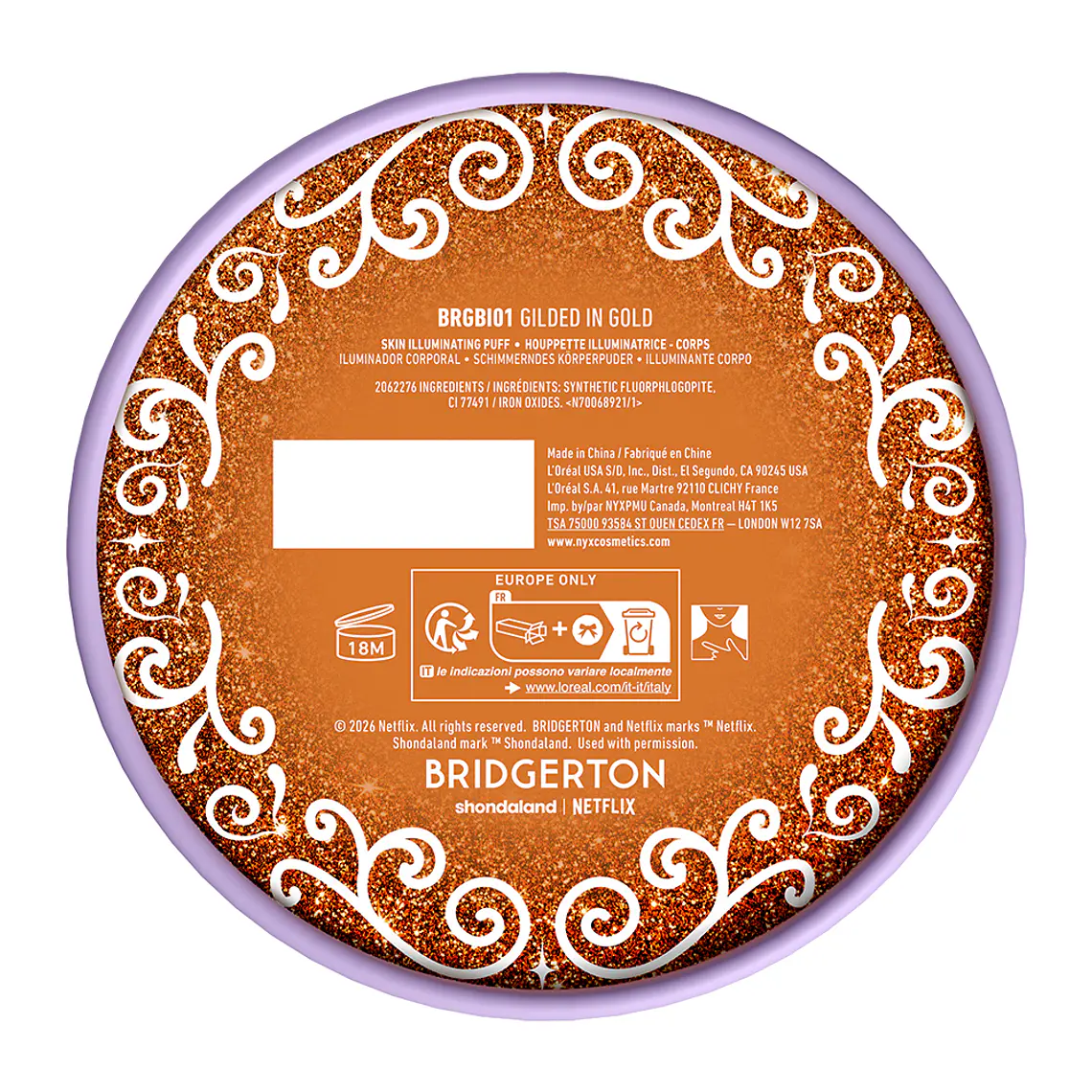 PREVENTA Rubor NYX Bridgerton Shimmer Body Illum Gold - NYX 5