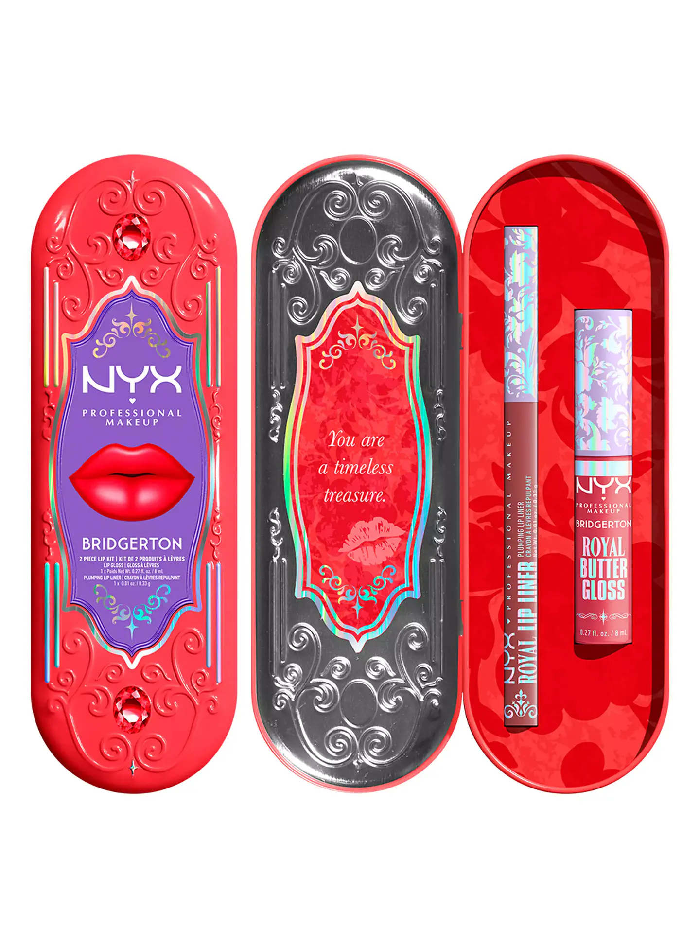 Brillos de Labios Bridgerton 2 Piece Lip Kit 01 8ml - NYX 1