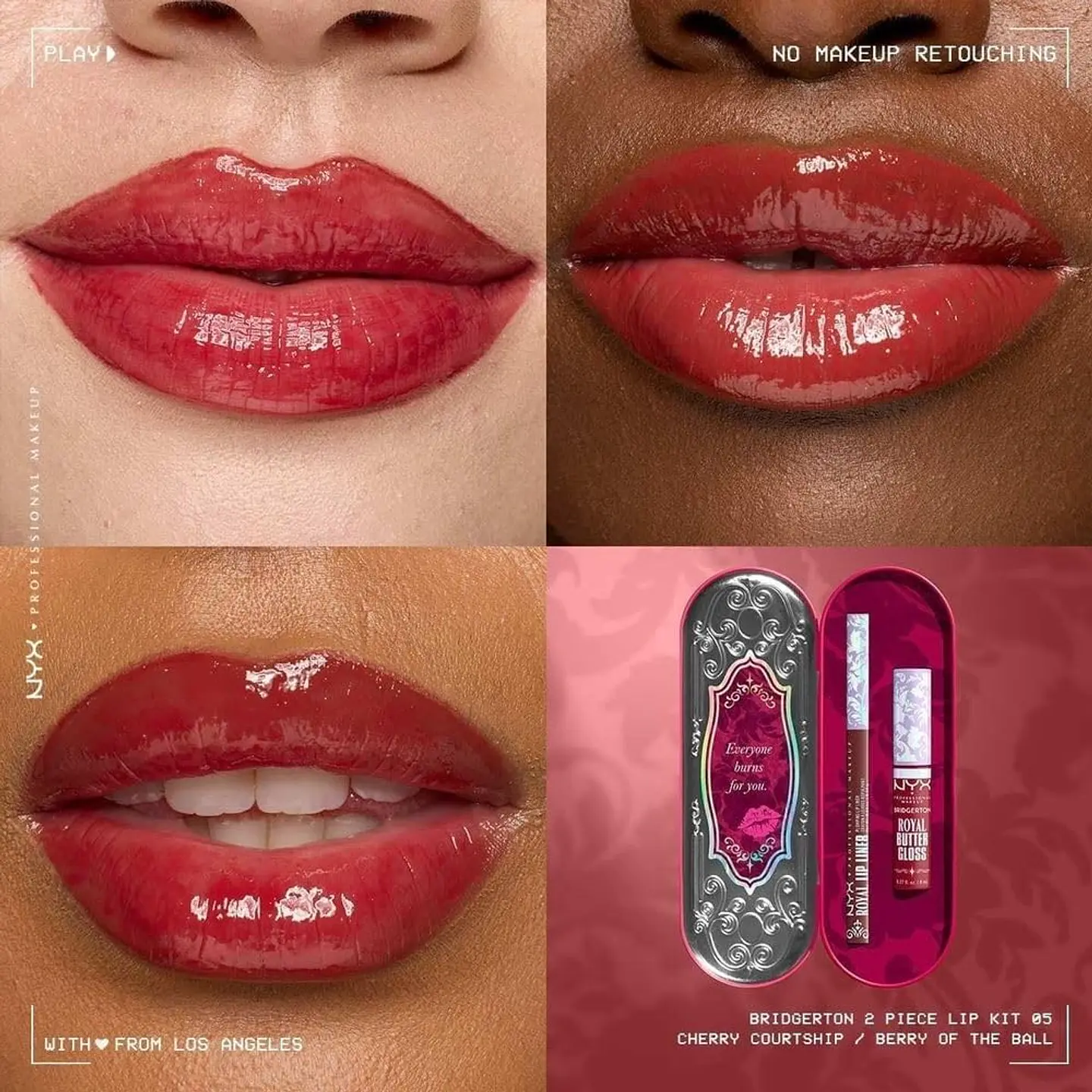 Brillos de Labios Bridgerton 2 Piece Lip Kit 05 8ml - NYX 5