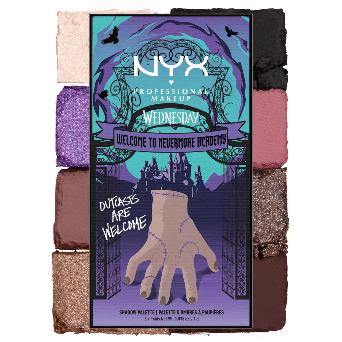 PREVENTA Wednesday The Nevermore Academy Eye Shadow Palette - NYX 1