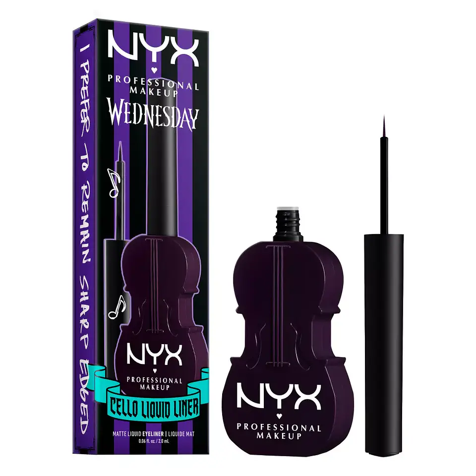 Wednesday Cello Vivid Matte Purple Liq Eye Liner - NYX 1