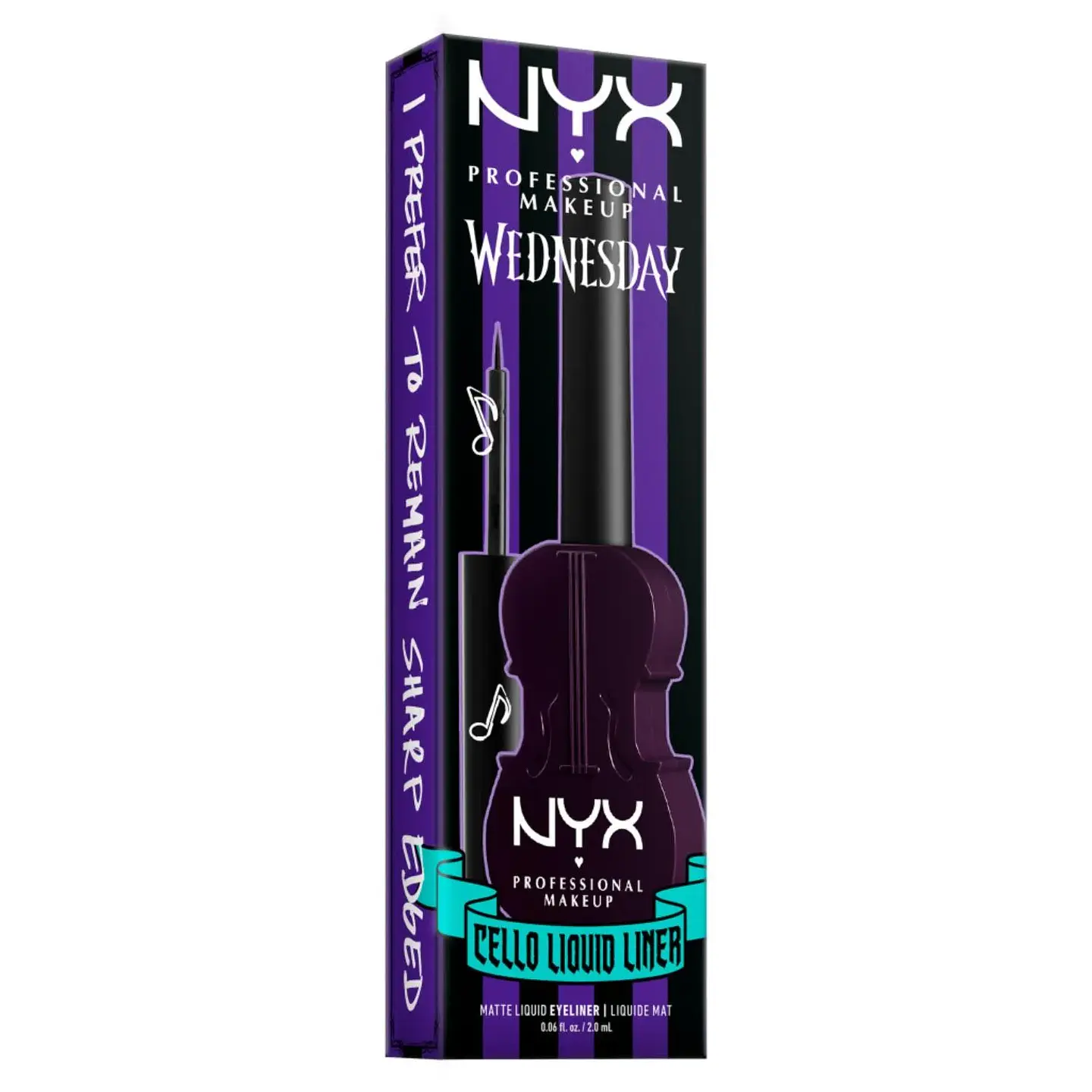 Wednesday Cello Vivid Matte Purple Liq Eye Liner - NYX 2
