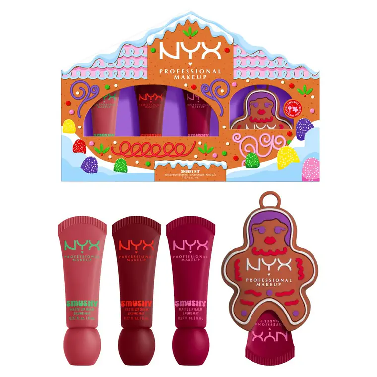 PREVENTA Kit Bálsamo Labial Color Holiday Smushy - NYX 4