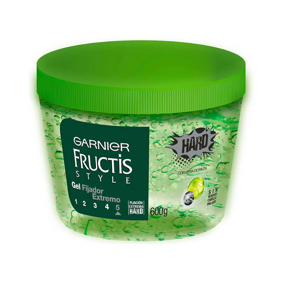 Gel Fijador Fructis Style Hard Tarro 600 Gr - GARNIER 1