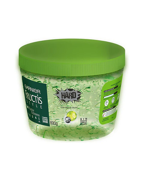 Gel Fijador Fructis Style Hard Tarro 600 Gr - GARNIER