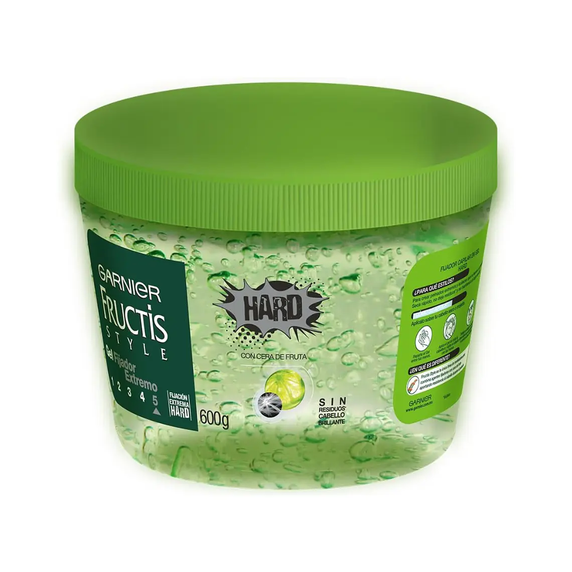 Gel Fijador Fructis Style Hard Tarro 600 Gr - GARNIER 2