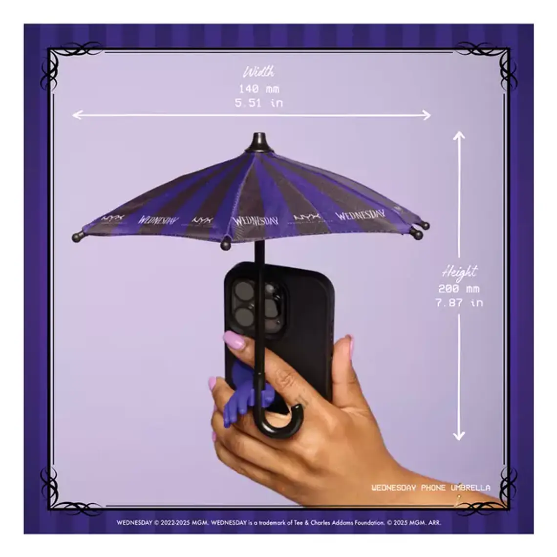 Accesorio Wednesday Paraguas para Celular Merlina - NYX 3