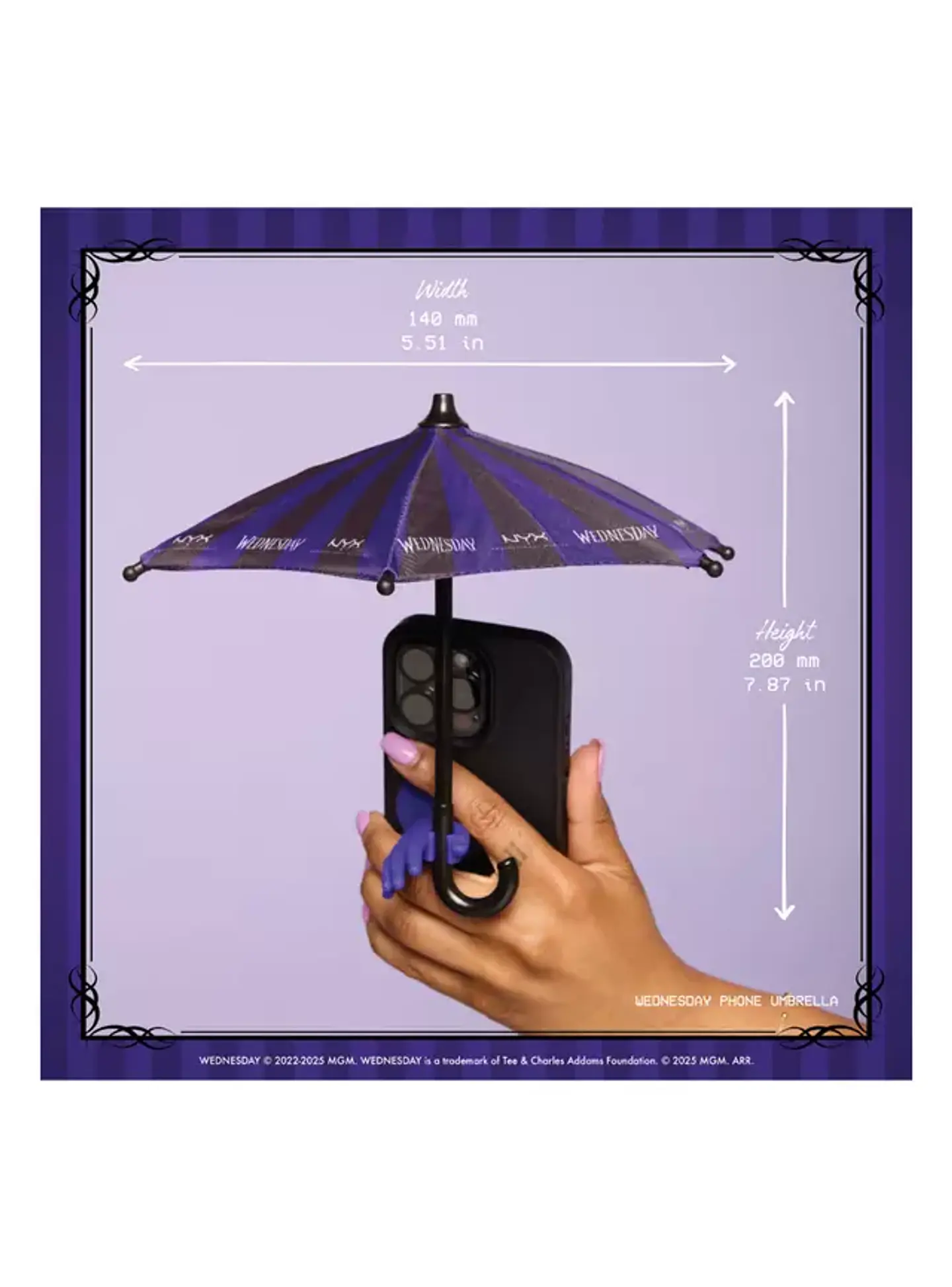 Accesorio Wednesday Paraguas para Celular Merlina - NYX 3