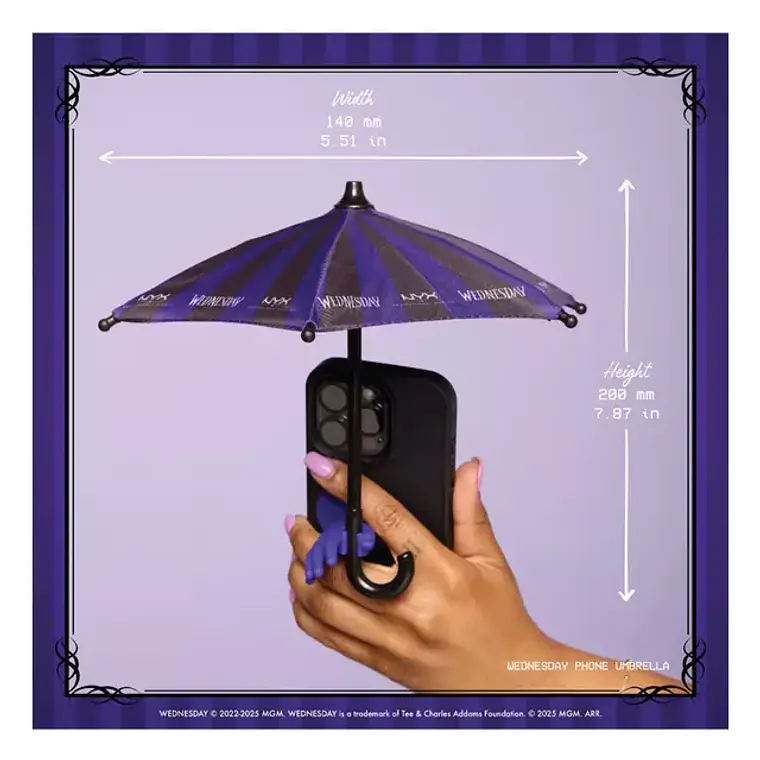 Accesorio Wednesday Paraguas para Celular Merlina - NYX 3
