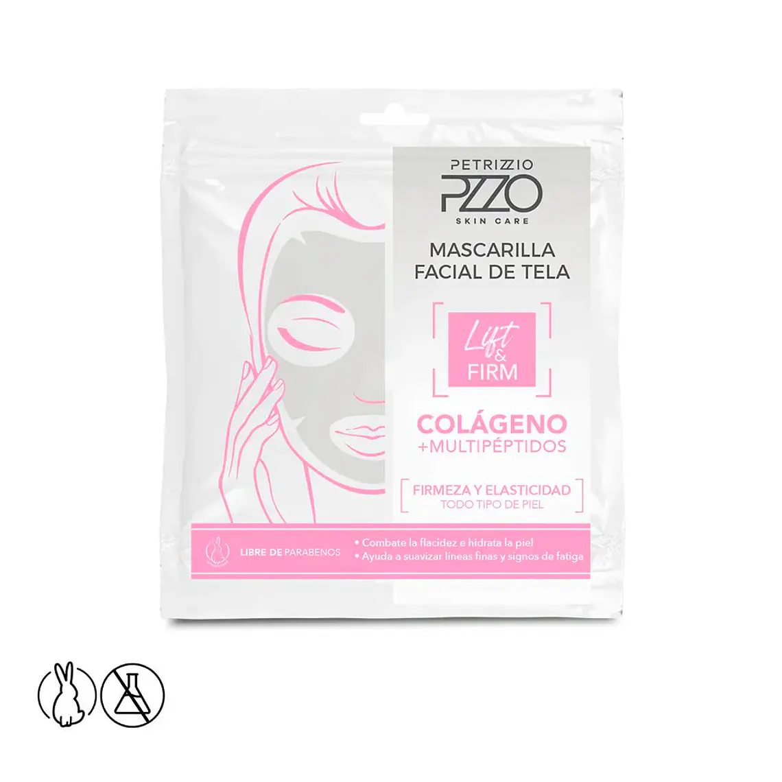 Mascarilla Facial de Tela Lift & Firm Colágeno + Multipéptidos - PETRIZZIO 2