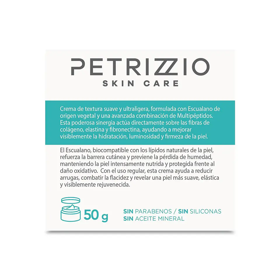 Crema Día Antiedad Hidratación Escualano + Multipéptidos - PETRIZZIO 4