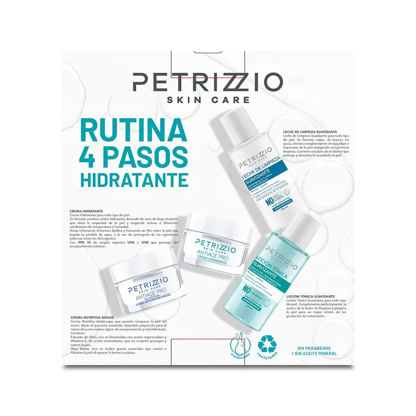 Rutina 4 Pasos Hidratante Skincare - PETRIZZIO 2