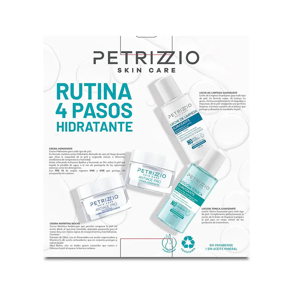 Rutina 4 Pasos Hidratante Skincare - PETRIZZIO 2