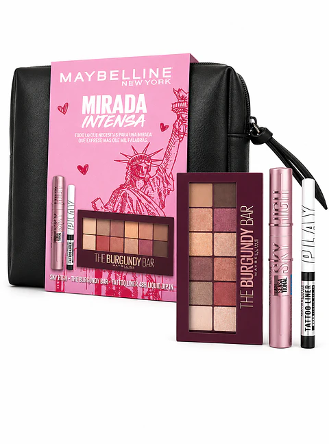 Set Paleta Burgundy + Sky High + Tatto Liner - MAYBELLINE