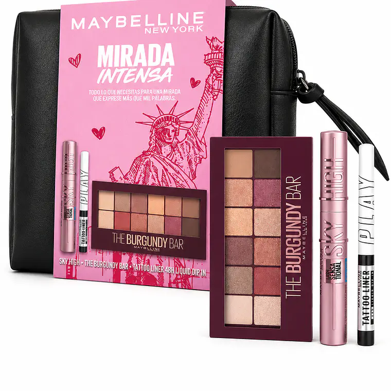 Set Paleta Burgundy + Sky High + Tatto Liner - MAYBELLINE 1