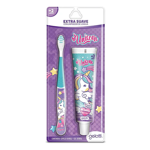 Pasta de dientes Unicornio 50ml + Cepillo Dental + GELATTI