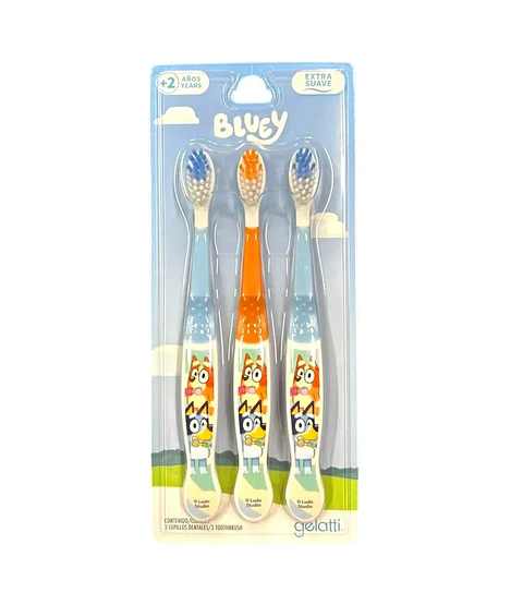 Set De Cepillos Dental Extra Suave Bluey (3u) - GELATTI