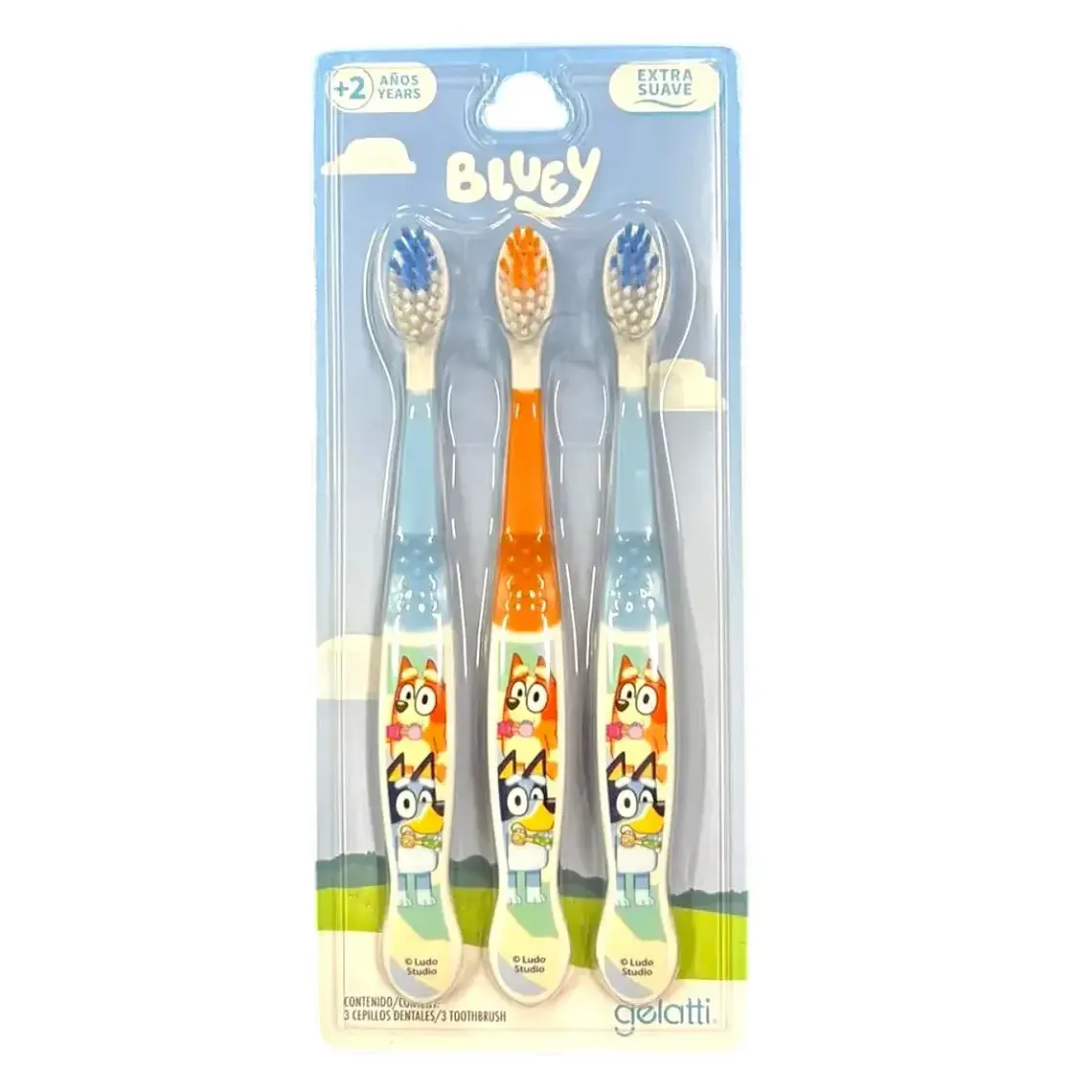 Set De Cepillos Dental Extra Suave Bluey (3u) - GELATTI 1