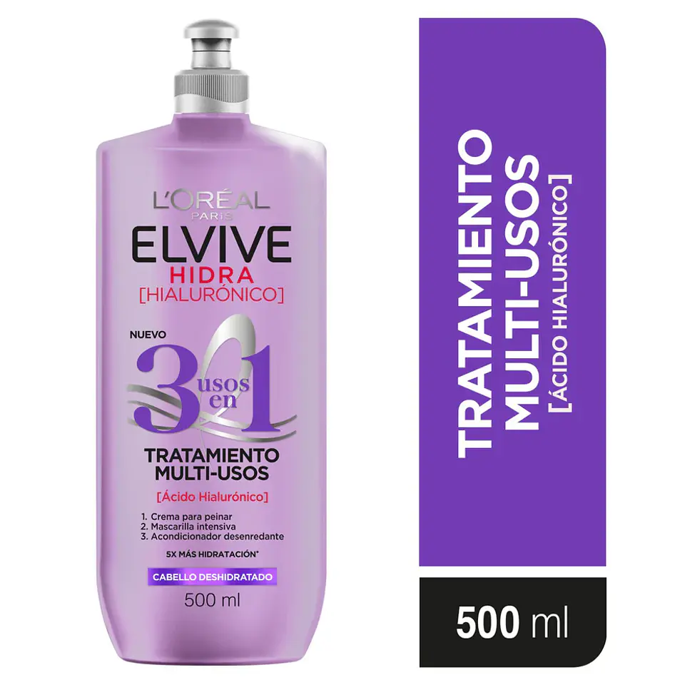 Crema Elvive Multi-Usos Hidra Hialuronico 500Ml - LOREAL 1