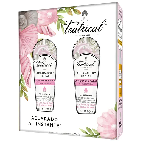 Pack Crema Aclarador Facial 75 ml - TEATRICAL