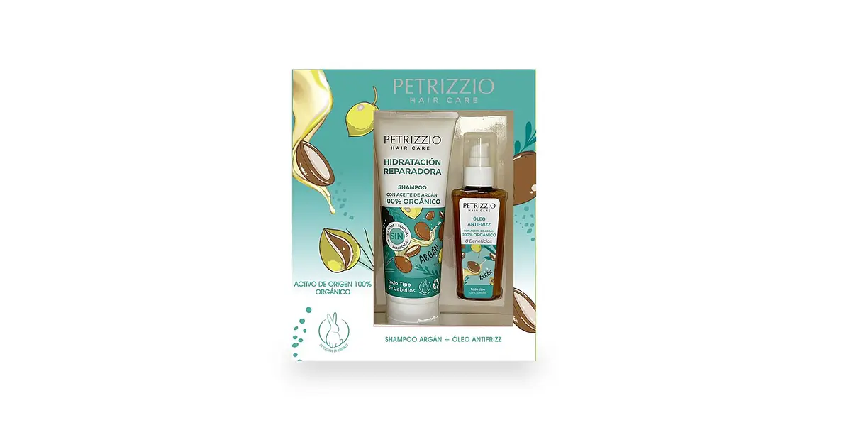 Set Shampoo Argán + Óleo Argán - PETRIZZIO