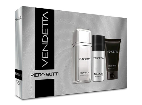 Perfume Vendetta Hombre EDT 100 Ml + After Shave 100 Ml + Desodorante 150 Ml - PIERO BUTTI