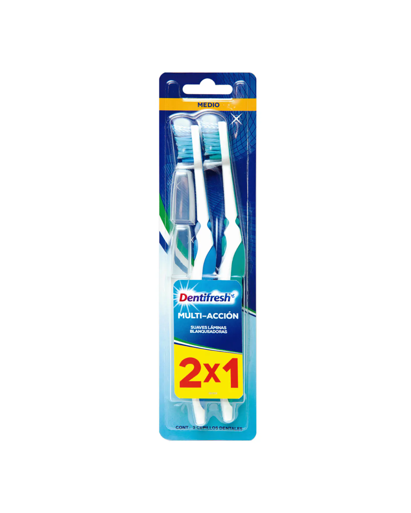 Cepillo Multiacción Medio 2X1 - DENTIFRESH 1