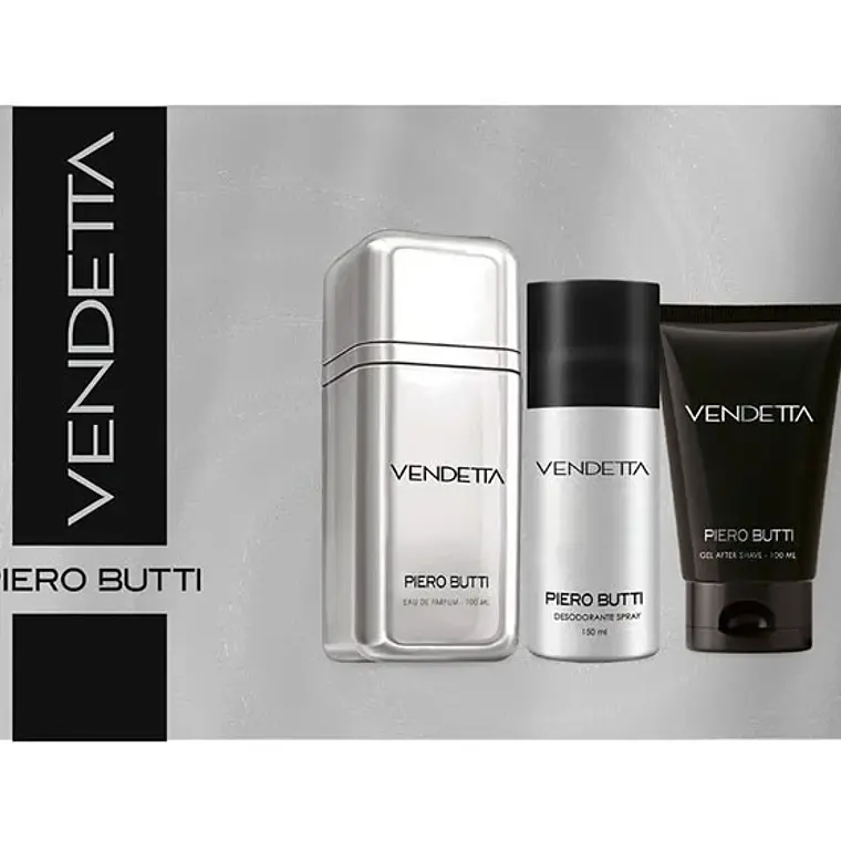Perfume Vendetta Hombre EDT 100 Ml + After Shave 100 Ml + Desodorante 150 ML - PIERO BUTTI 2