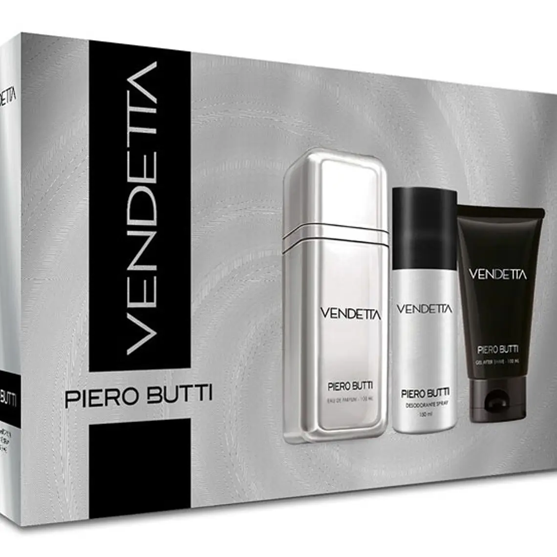 Perfume Vendetta Hombre EDT 100 Ml + After Shave 100 Ml + Desodorante 150 ML - PIERO BUTTI 1
