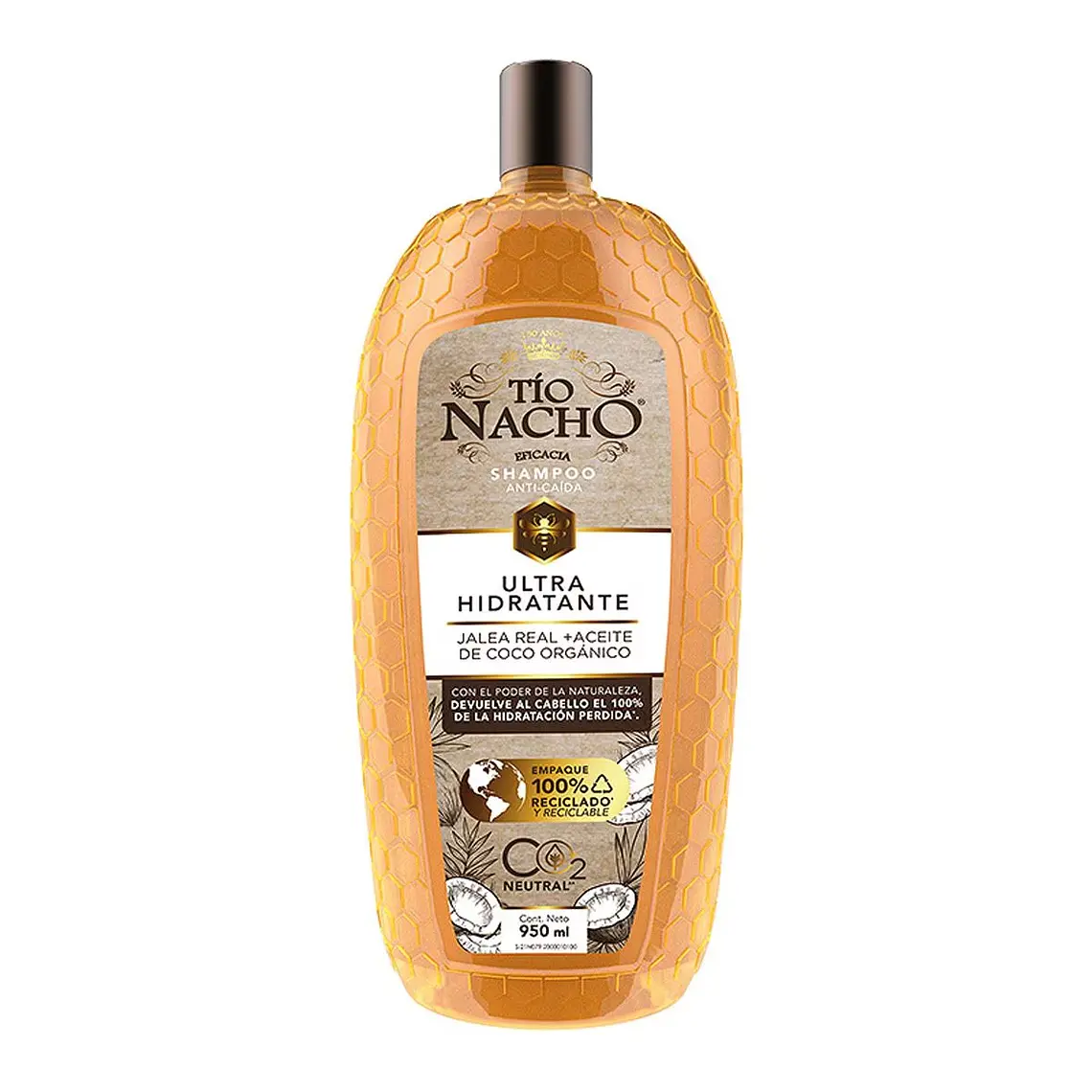 Shampoo Ultra Hidratante Jalea Real y Coco 950 ML- TIO NACHO 1