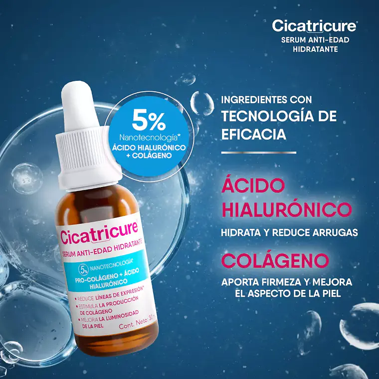 Sérum Facial Antiedad Hidratante 30 ML - CICATRICURE 3