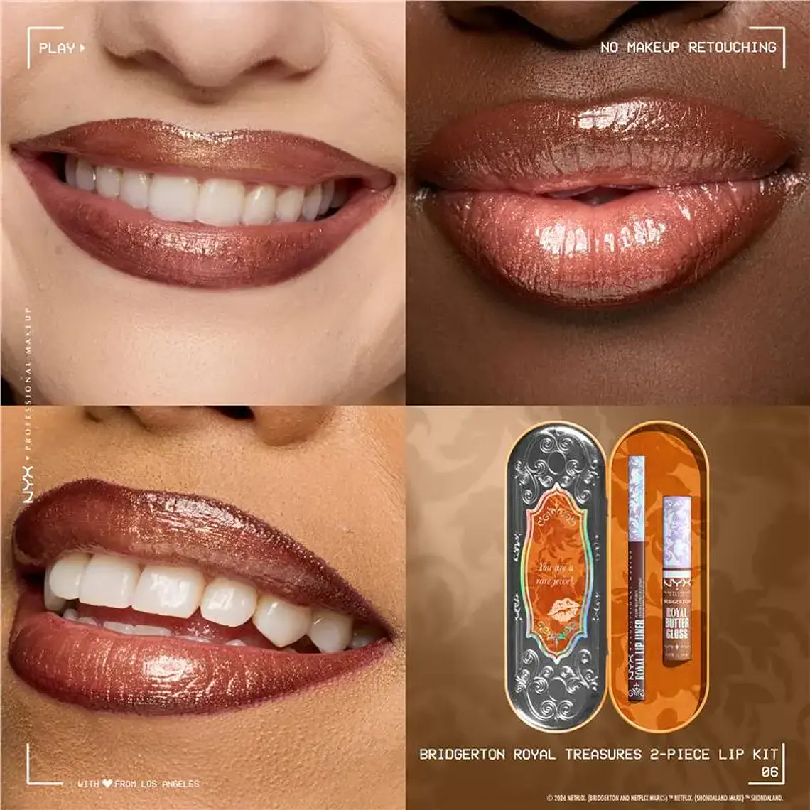 Brillos de Labios Bridgerton 2 Piece Lip Kit 06 8ml - NYX 5