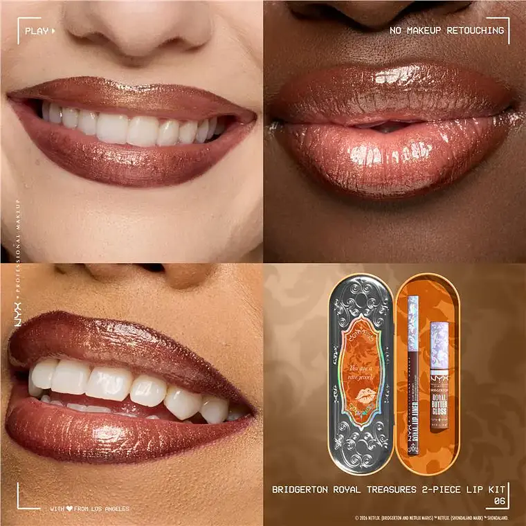 Brillos de Labios Bridgerton 2 Piece Lip Kit 06 8ml - NYX 5