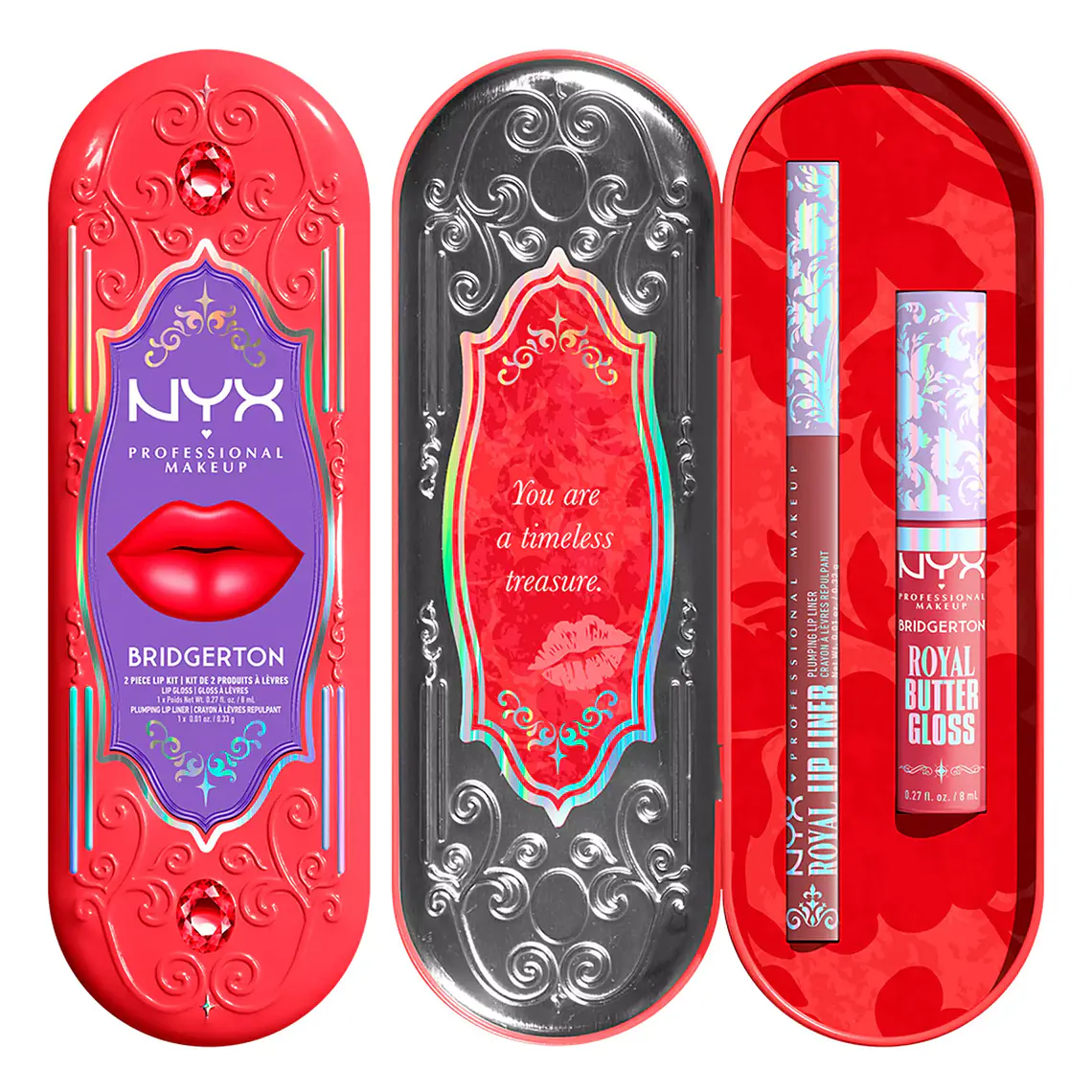 Brillos de Labios Bridgerton 2 Piece Lip Kit 01 8ml - NYX 1