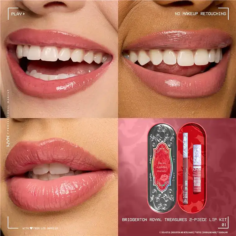 Brillos de Labios Bridgerton 2 Piece Lip Kit 01 8ml - NYX 6