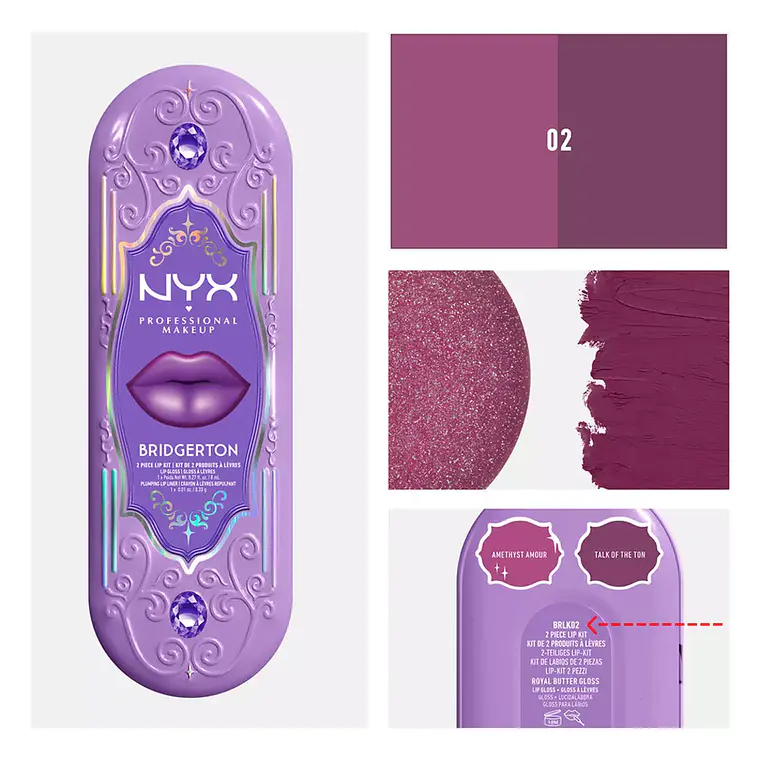 Brillos de Labios Bridgerton 2 Piece Lip Kit 02 8ml - NYX 5