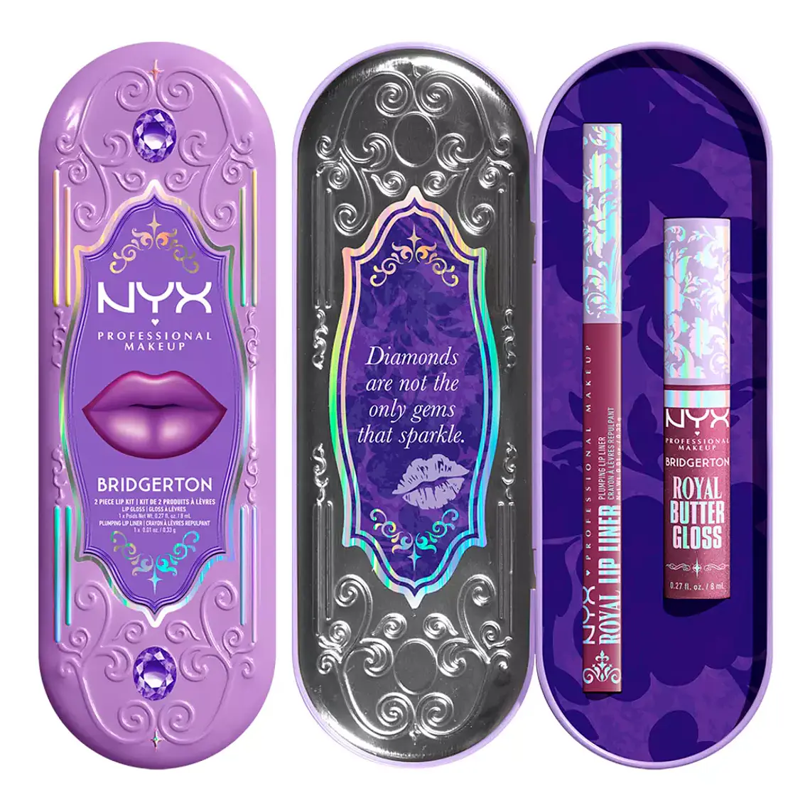 Brillos de Labios Bridgerton 2 Piece Lip Kit 02 8ml - NYX 1