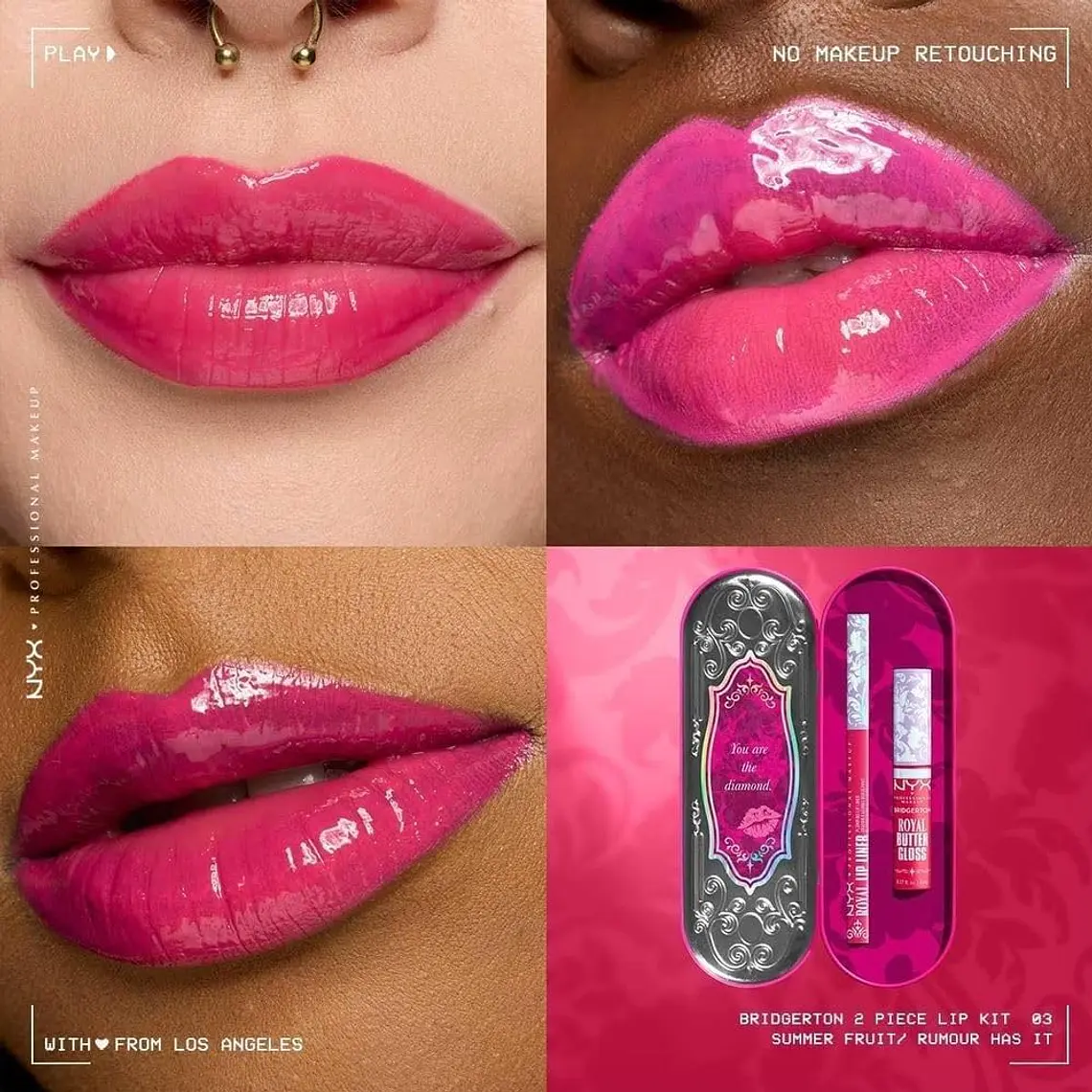 Brillos de Labios Bridgerton 2 Piece Lip Kit 03 8ml - NYX 5