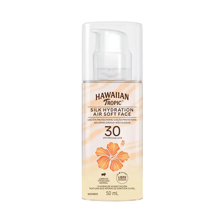 Protector Solar Silk Hydration Air Soft Face 50 ML -  HAWAIIAN TROPIC V:05/26 1
