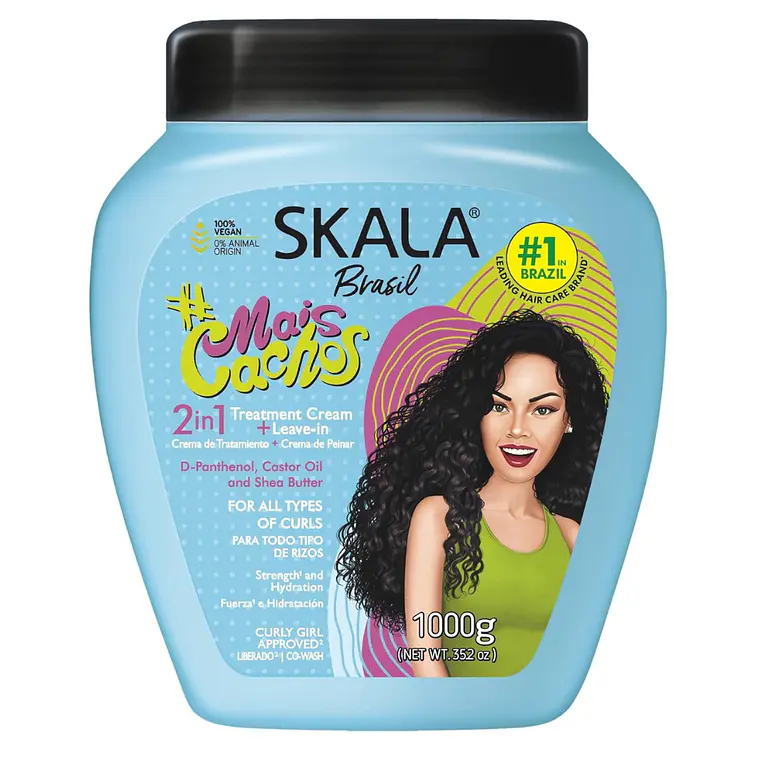 Máscara Mais Cachos 2 en 1 Tratamiento + Peinar Fuerza e Hidratación Rizos Perfectos - SKALA 1