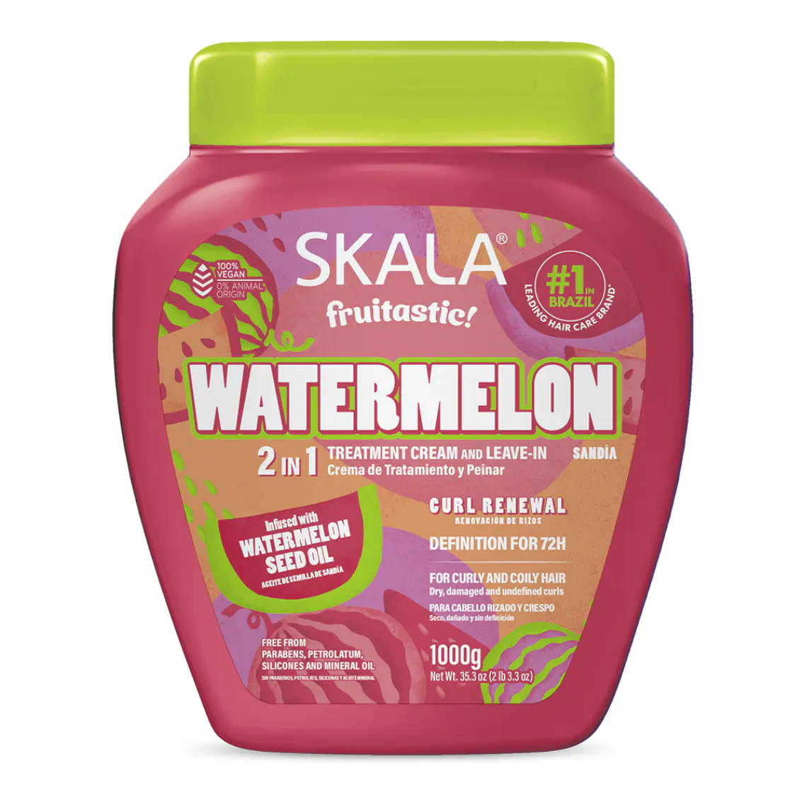 Máscara Watermelon 2 en 1 Tratamiento + Crema de Peinar - SKALA 1
