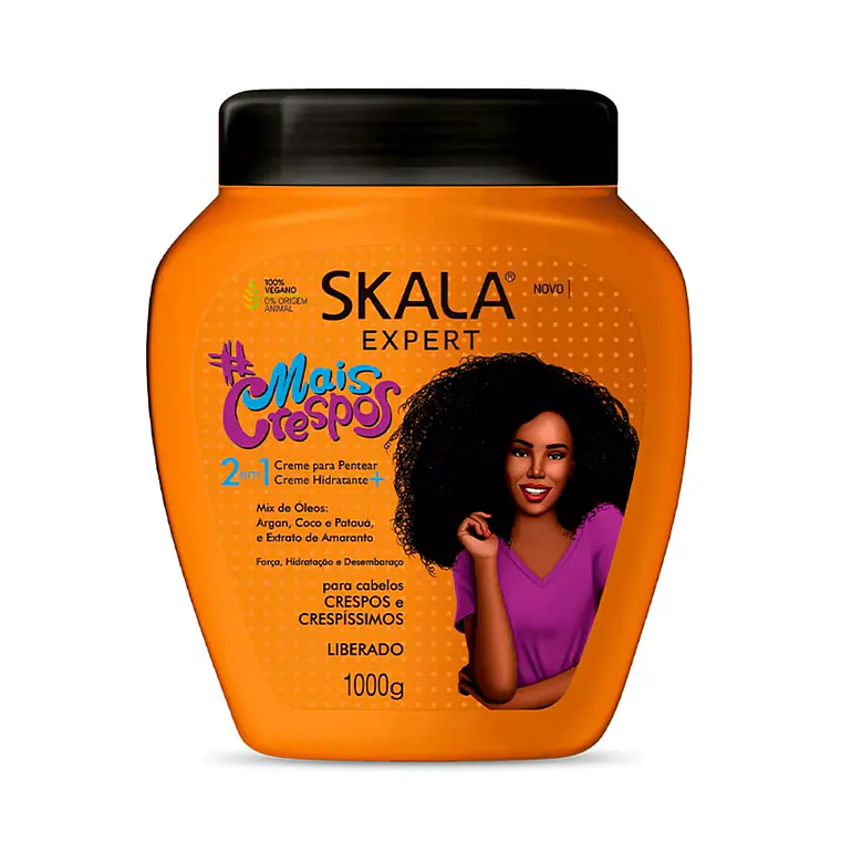 Máscara Mais Crespos 2 en 1 Tratamiento + Crema de Peinar, Hidratación Fuerza y Desenredado - SKALA 1