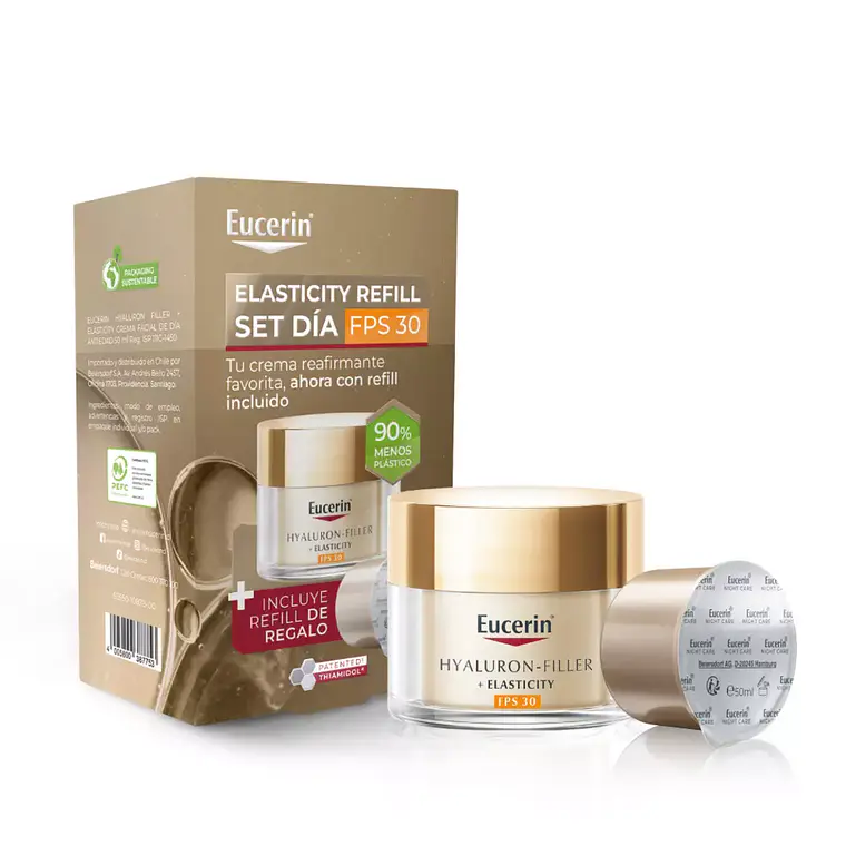 Set Rutina Elasticity Filler fps30 50ml + Refill Antiedad 50ml - EUCERIN 1